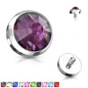 Microdermal disque cristal rond 4mm