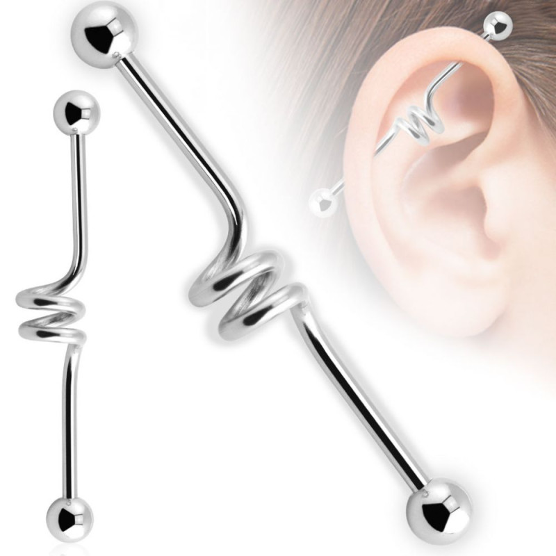 Piercing industriel 2 spirales acier