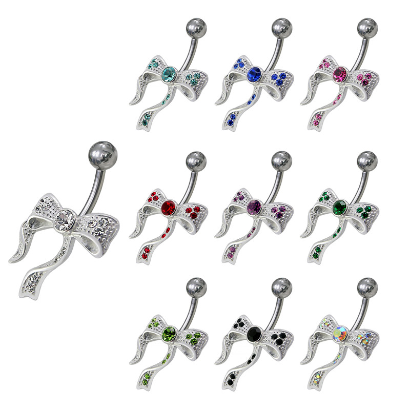 Piercing nombril motif noeud argent massif - Piercing argent