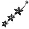 piercing de nombril pendant fleur argent