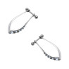 Piercing oreille Hélix 5 strass en acier