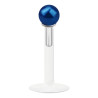 Piercing labret bioflex perle de 3mm bleu