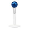 Piercing labret bioflex perle de 3mm bleu