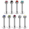 Piercing labret boule 4mm acier