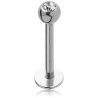 Piercing labret boule 4mm acier