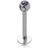 Piercing labret boule 3mm acier