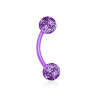 Piercing arcade bioflex bille pailleté violet