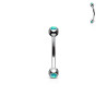 Piercing arcade bille opale 3mm vert