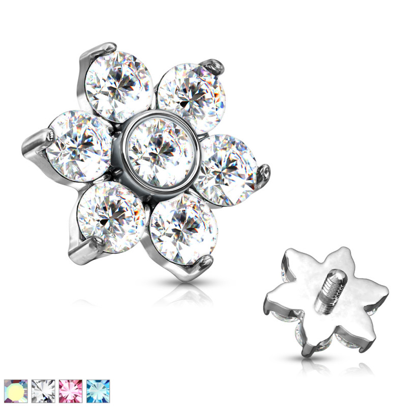 Microdermal griffe flower de 6mm