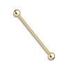 Piercing industriel barre en spirale doré