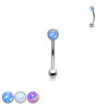 Piercing arcade acier chirurgical opale