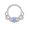 Piercing anneau pour septum avec pierre d'opale bleu