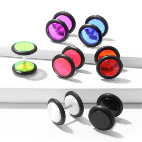 Faux Piercing Oreille - Acier Inoxydable Argenté, Motif Galaxie/œil - 10 Mm, Tige 1,2 Mm - Sans étirement - Pour Homme Et Femme