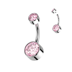 Piercing nombril titane CZ...
