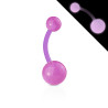 Piercing nombril bioflex phosphorescent violet