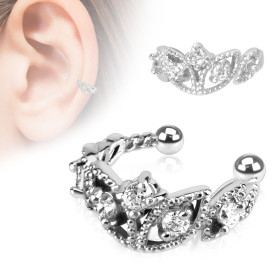 Bague d'oreille couronne en fantaisie