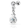 Piercing tragus cristal forme coeur - Tarawa piercing