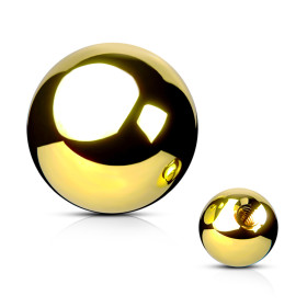 Bille piercing 1,6mm couleur doré