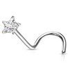 Piercing nez acier motif étoile cristal - Piercing nez pas cher