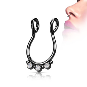 Faux piercing septum en...