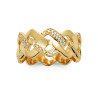 Bague plaqué or tout en effet maille
