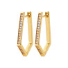 Boucles d'oreilles petites créoles forme long triangle