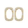 Boucles d'oreilles rectangle CZ