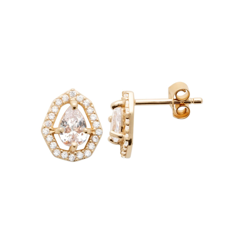 Boucles d'oreilles solitaire gros CZ