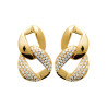 Boucles d'oreilles pendant deux mailles