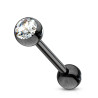 Piercing langue acier noir et zirconium - Tarawa piercing