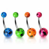 Piercing nombril Fluo splash