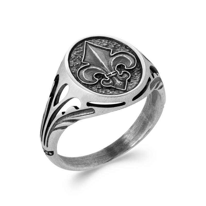 Bague homme fleur de lys