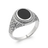 Bague pierre noir coté fantaisie