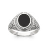 Bague pierre noir coté fantaisie