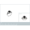 Bague pierre noir coté fantaisie