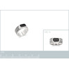Bague pierre noir rectangle coté fantaisie