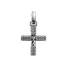 Pendentif homme croix style barbelé