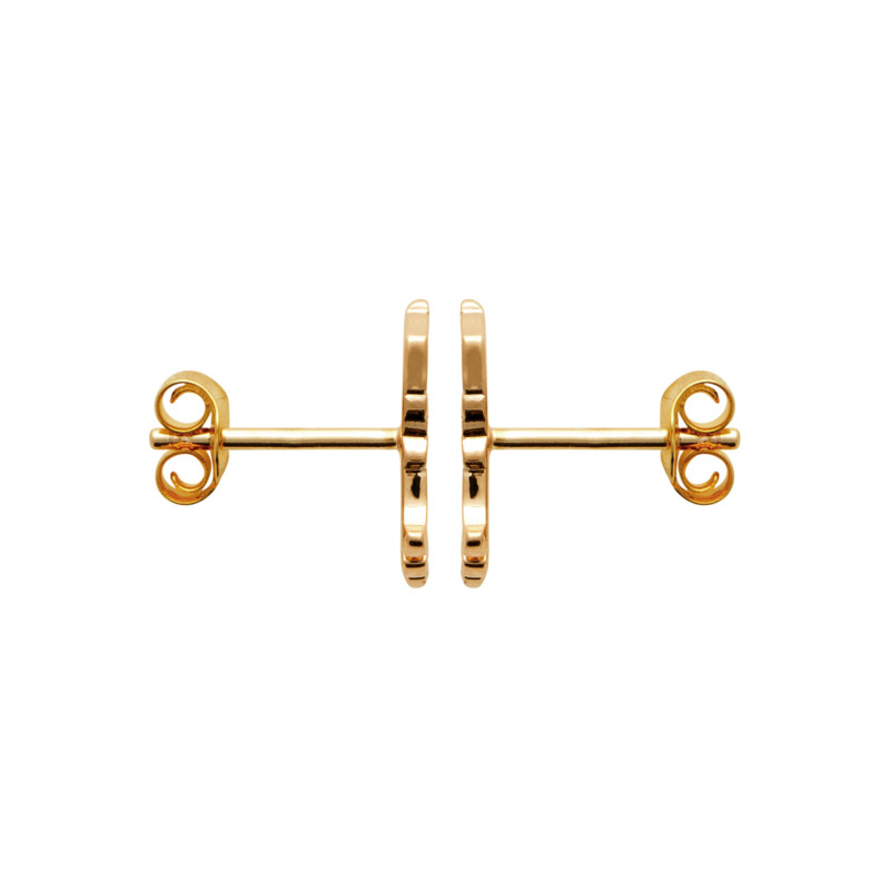 Boucles D'oreilles Puces Femme Carador En Plaqué Or Avec Spinelles Multicolores 26927