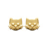 Boucles d'oreilles plaqué or tête de chat