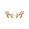Boucles d'oreilles plaqué or licorne
