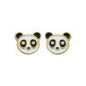 Boucles d'oreille plaqué or tête de panda