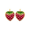 Boucles d'oreille plaqué or fraise