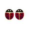 Boucles d'oreilles plaqué or coccinelle