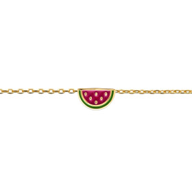 Bracelet plaqué or pastèque