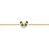 Bracelet plaqué or tête de panda