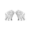 Boucles d'oreilles petit chien en argent