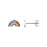 Boucles d'oreilles arc en ciel en argent