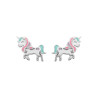 Boucles d'oreilles licorne en argent