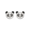 Boucles d'oreilles tête de panda en argent
