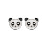 Boucles d'oreilles tête de panda en argent